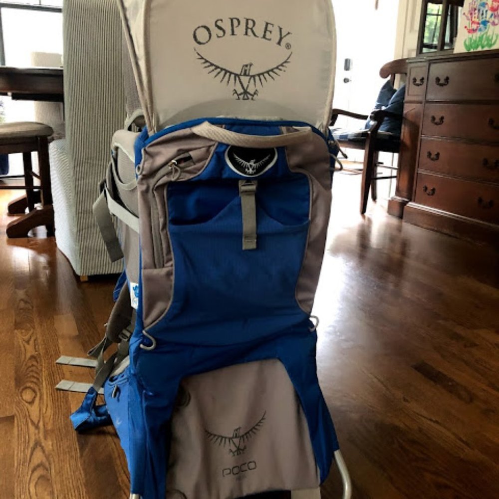 Osprey Poco Plus with sunshade and carrying case